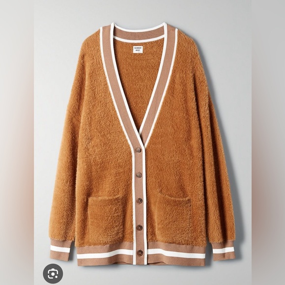 Aritzia Sundays Best Kitty fuzzy cardigan sweater - Picture 1 of 4